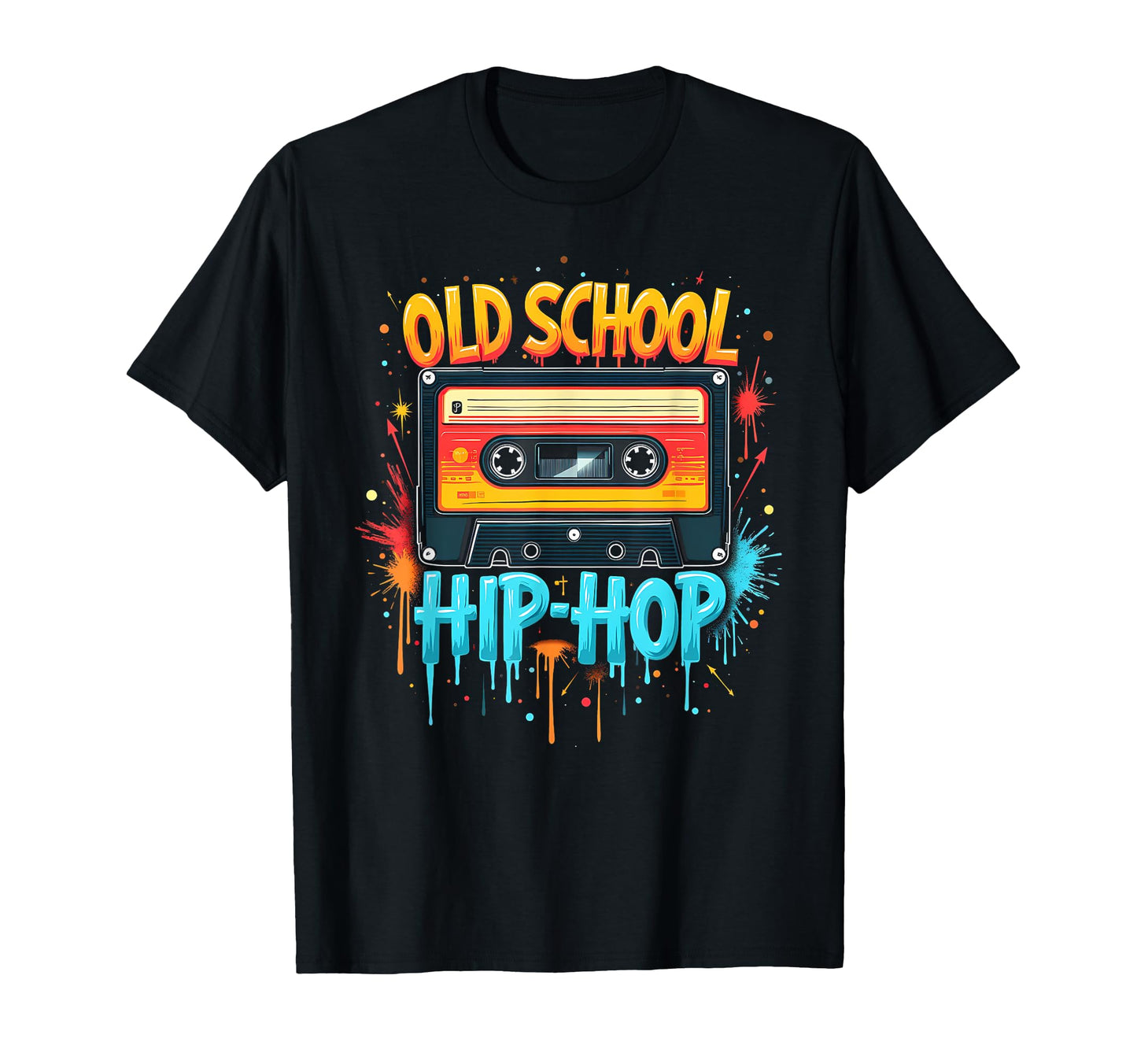Playful Old School Hiphop Cassette T-Shirt - Aesthetic Graphic Men Women - T-Shirt, Sweatshirt, Hoodie