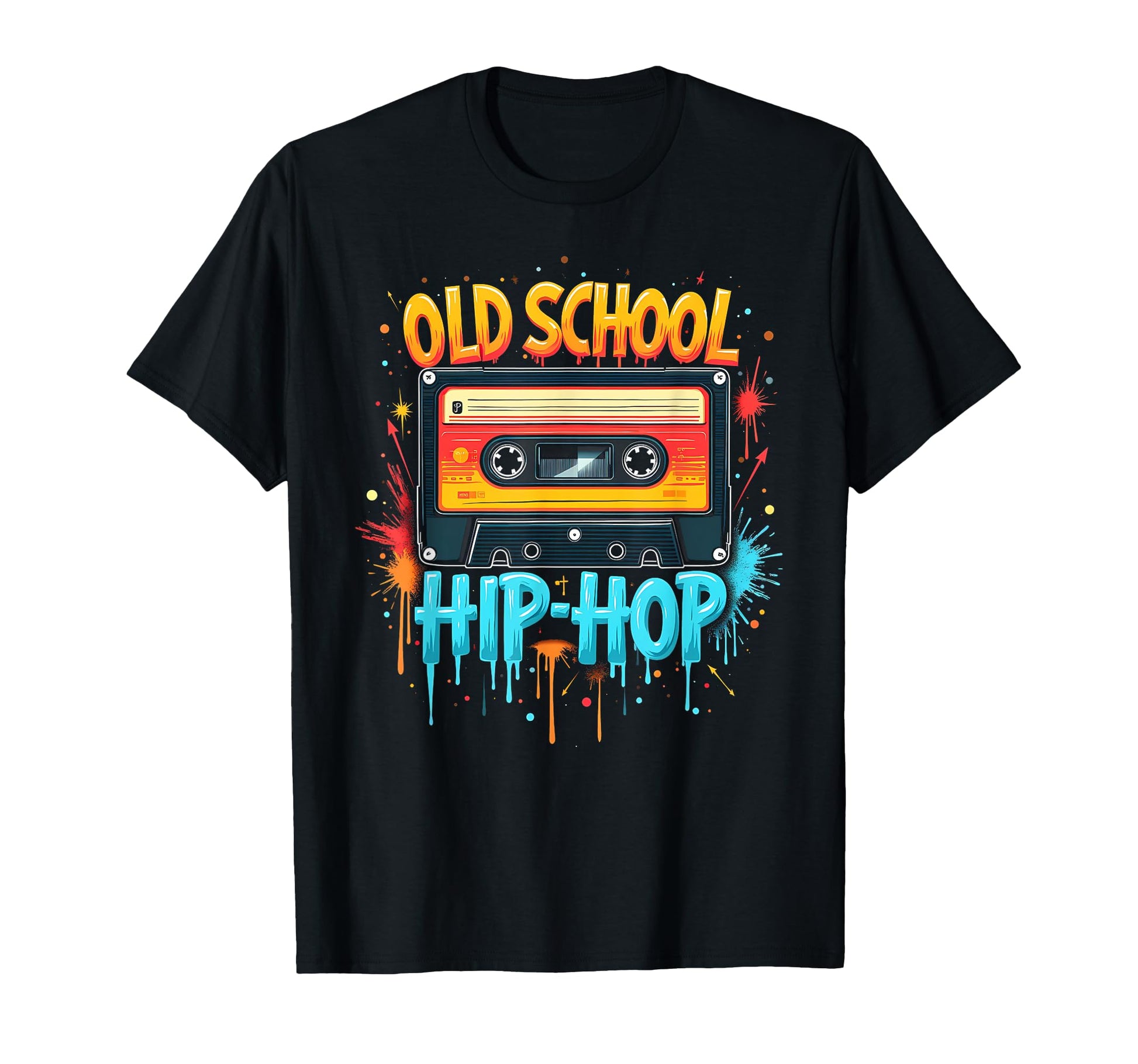 Playful Old School Hiphop Cassette T-Shirt - Aesthetic Graphic Men Women - T-Shirt, Sweatshirt, Hoodie
