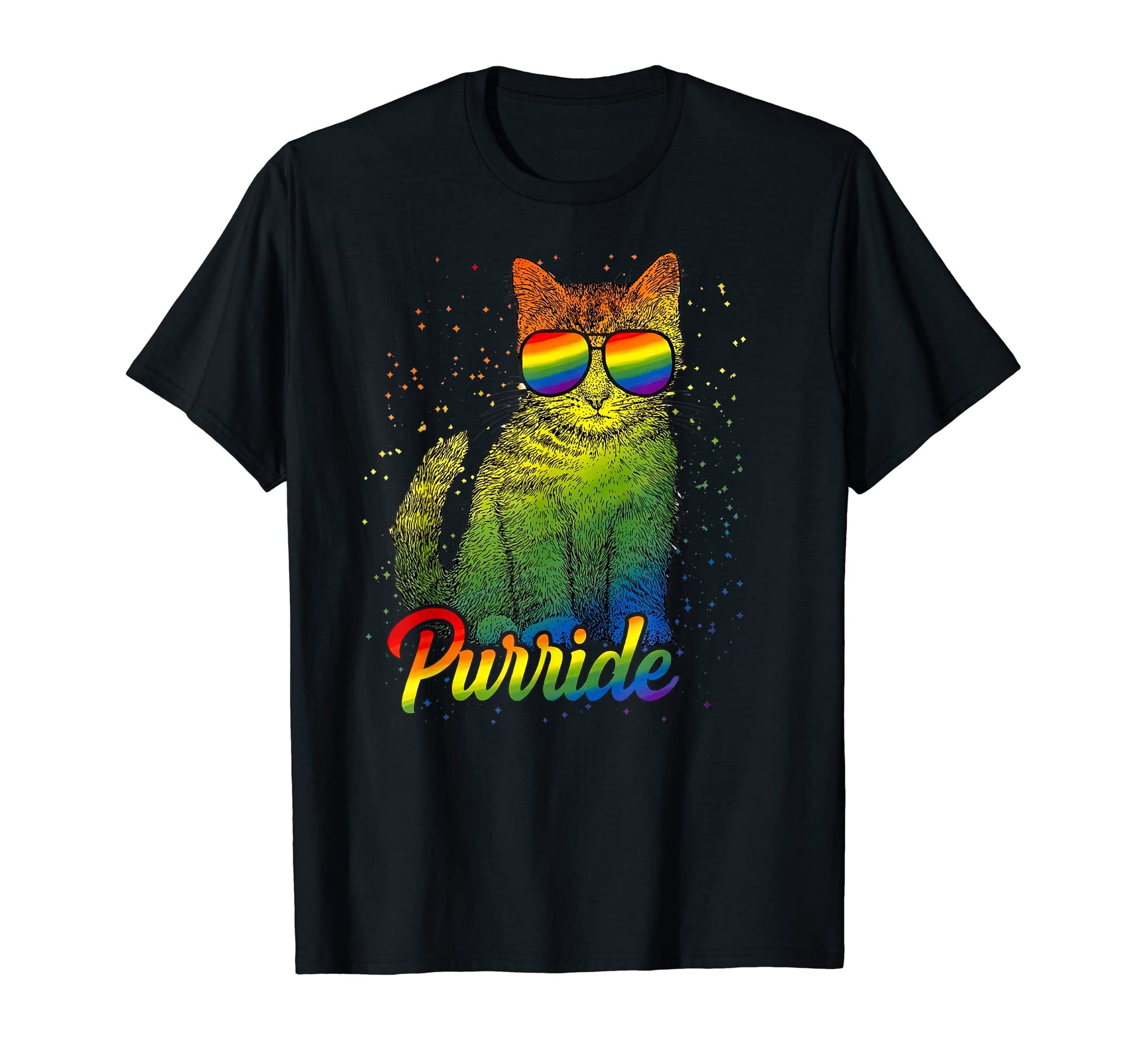 Pride Sunglasses Cat Purride Gay T-Shirt - Casual Everyday Wear Men Women - T-Shirt, Sweatshirt, Hoodie