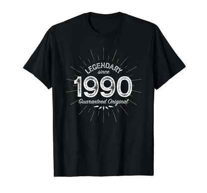 Legendary Since 1990 Birth Year T-Shirt - Casual Everyday Wear Unisex - T-Shirt, Sweatshirt, Hoodie