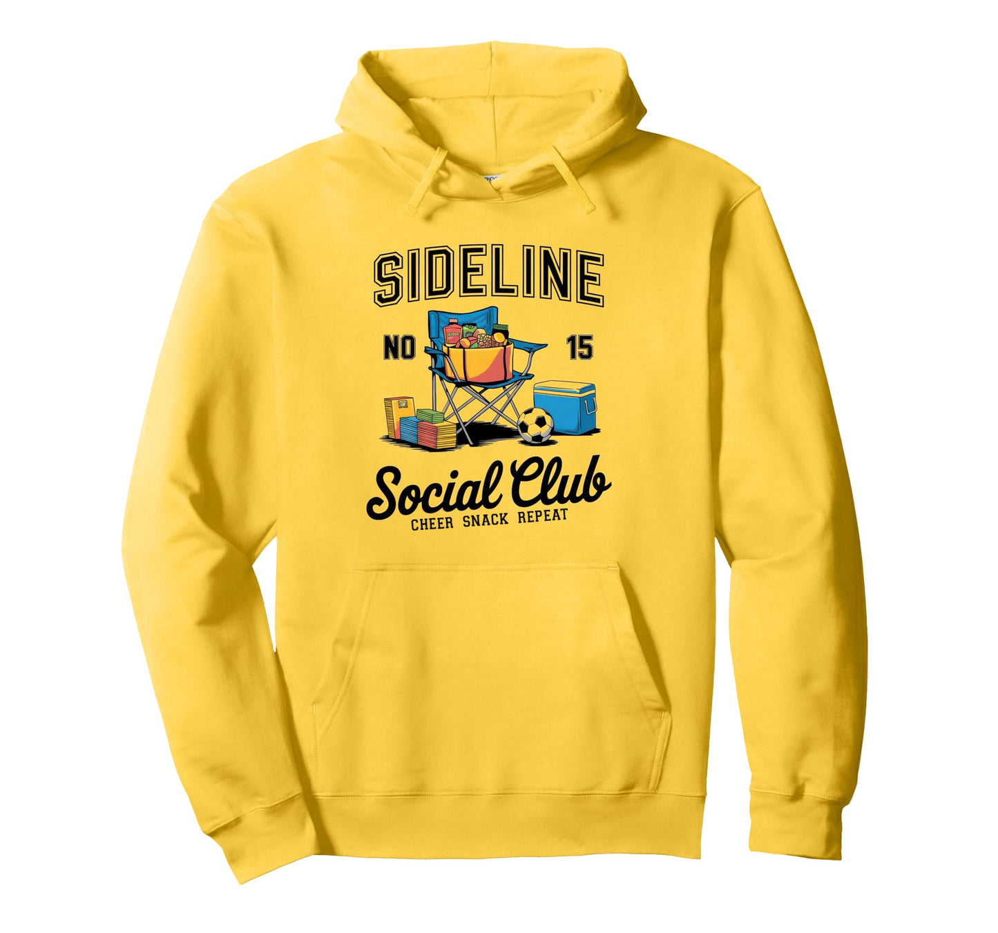 Sideline Social Club Soccer Mom Game Day Hoodie - Novelty Apparel Men Women - T-Shirt, Sweatshirt, Hoodie