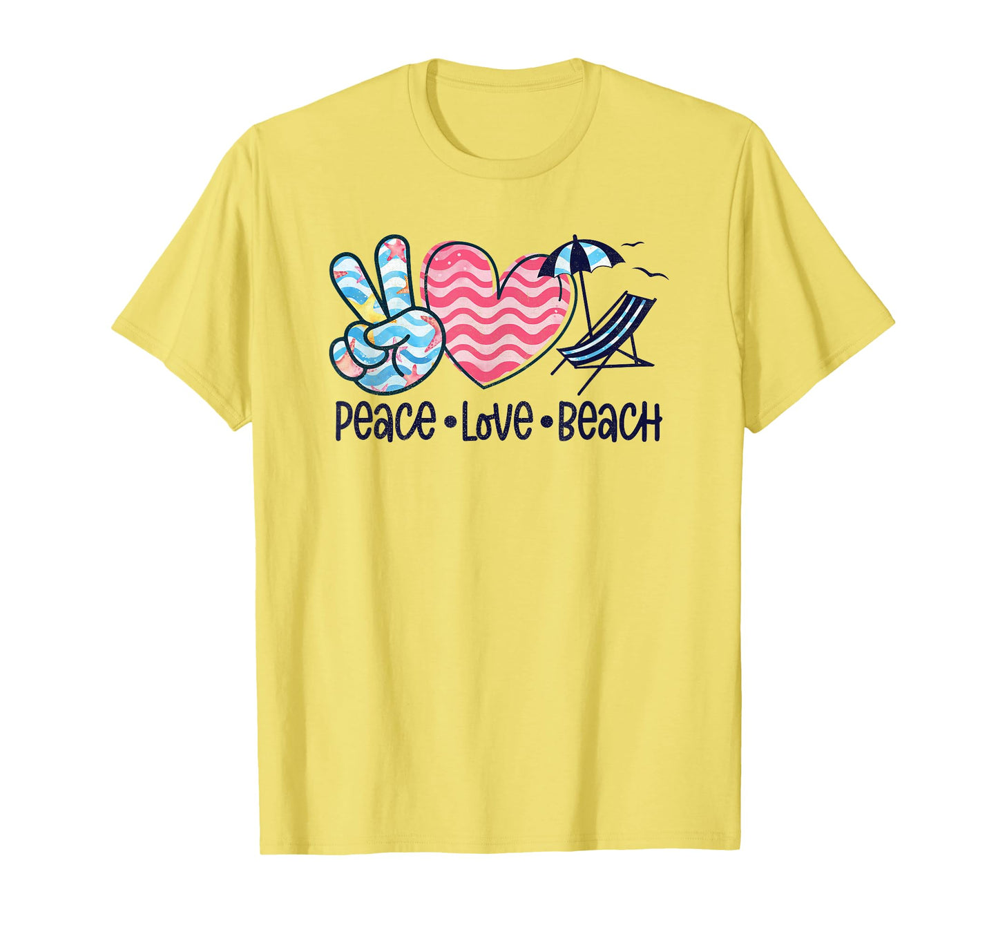 Peace Love Beach Fun Summer Vibes T-Shirt - Novelty Apparel for Adults - T-Shirt, Sweatshirt, Hoodie