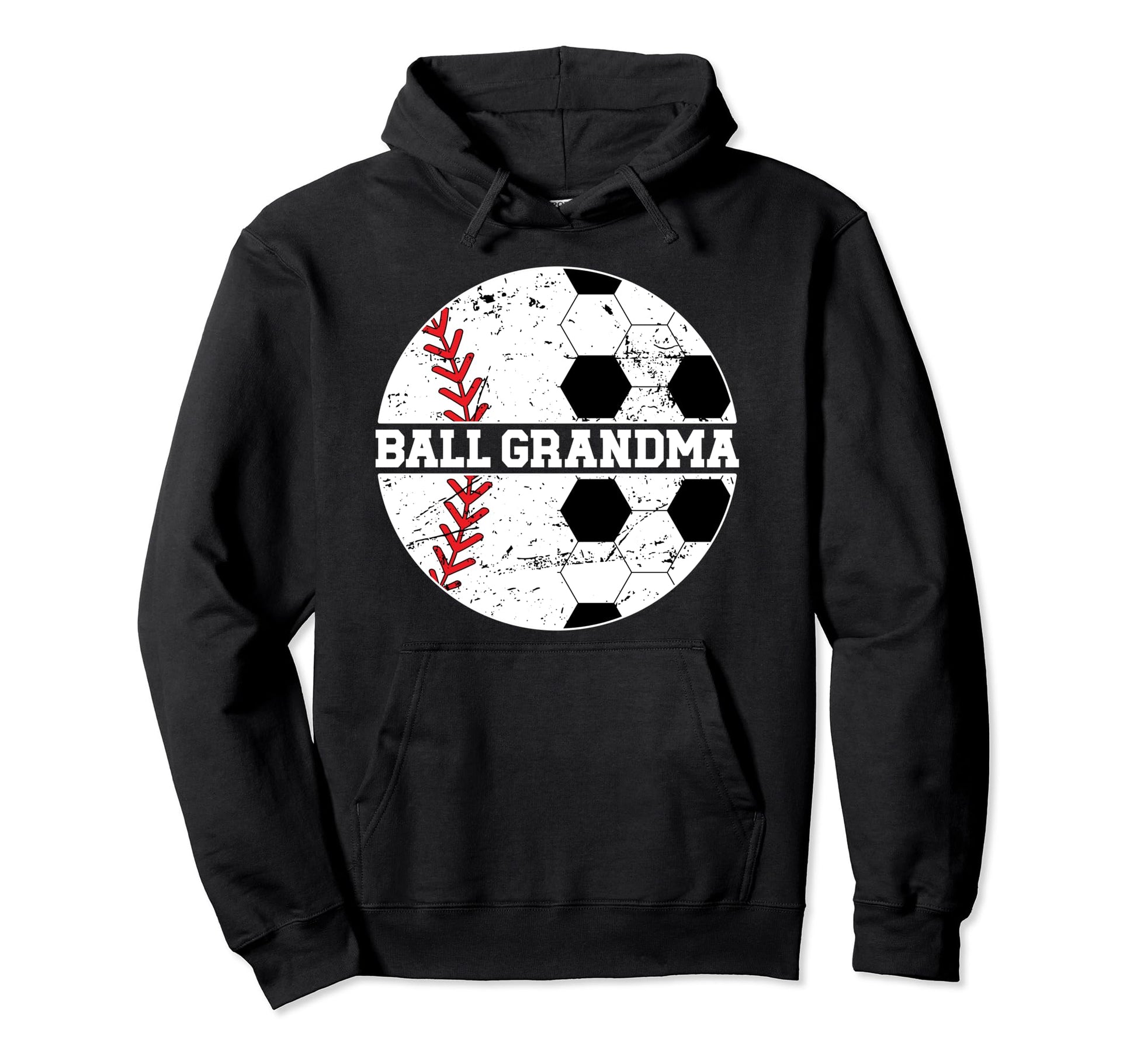 Ball Grandma Baseball Soccer Grandma Hoodie - Minimalist Print for Adults - T-Shirt, Sweatshirt, Hoodie