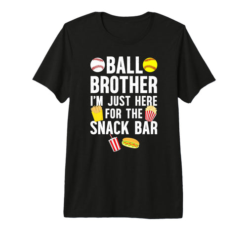 Ball Brother Snack Bar Baseball T-Shirt - Minimalist Print Men Women - T-Shirt, Sweatshirt, Hoodie