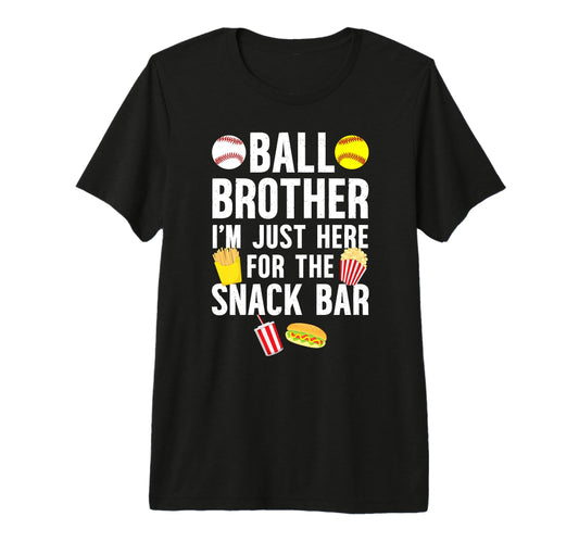 Ball Brother Snack Bar Baseball T-Shirt - Minimalist Print Men Women - T-Shirt, Sweatshirt, Hoodie