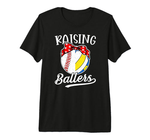 Raising Ballers Baseball Volleyball T-Shirt - Streetwear Style for Adults - T-Shirt, Sweatshirt, Hoodie