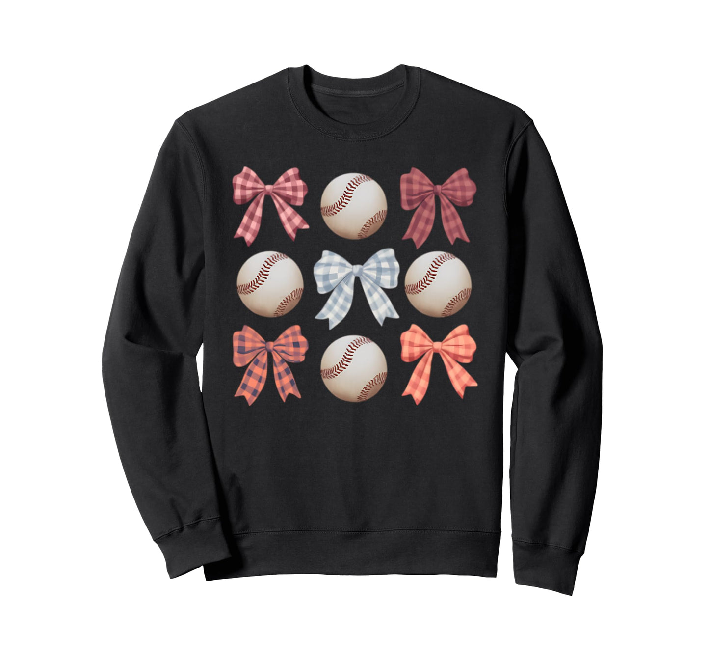 Baseball Coquette Bow Mom Sister Sweatshirt - Custom Art Print for Adults - T-Shirt, Sweatshirt, Hoodie