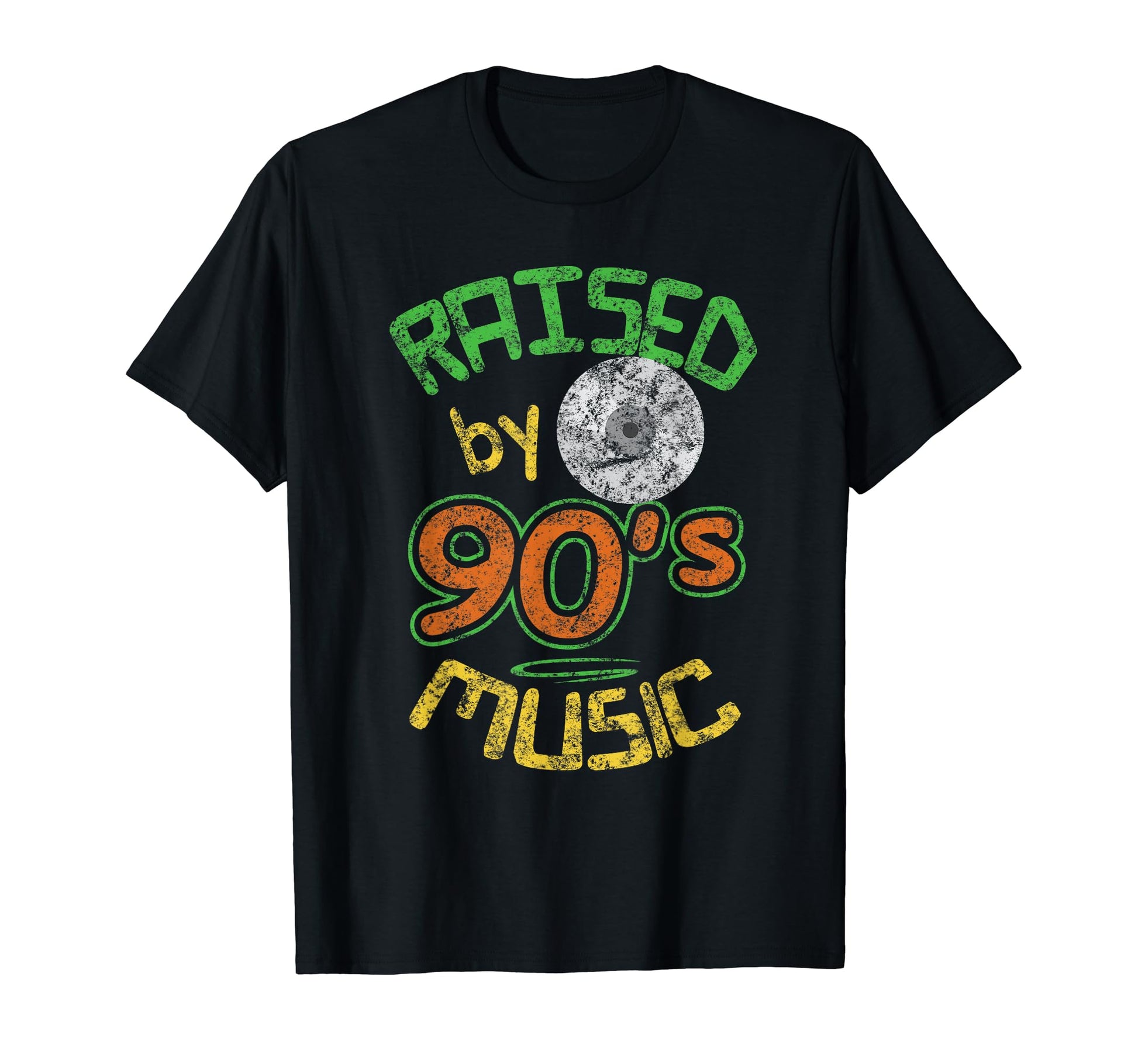 Raised 90S Music Faded Old School Hip T-Shirt - Unique Graphic for Adults - T-Shirt, Sweatshirt, Hoodie