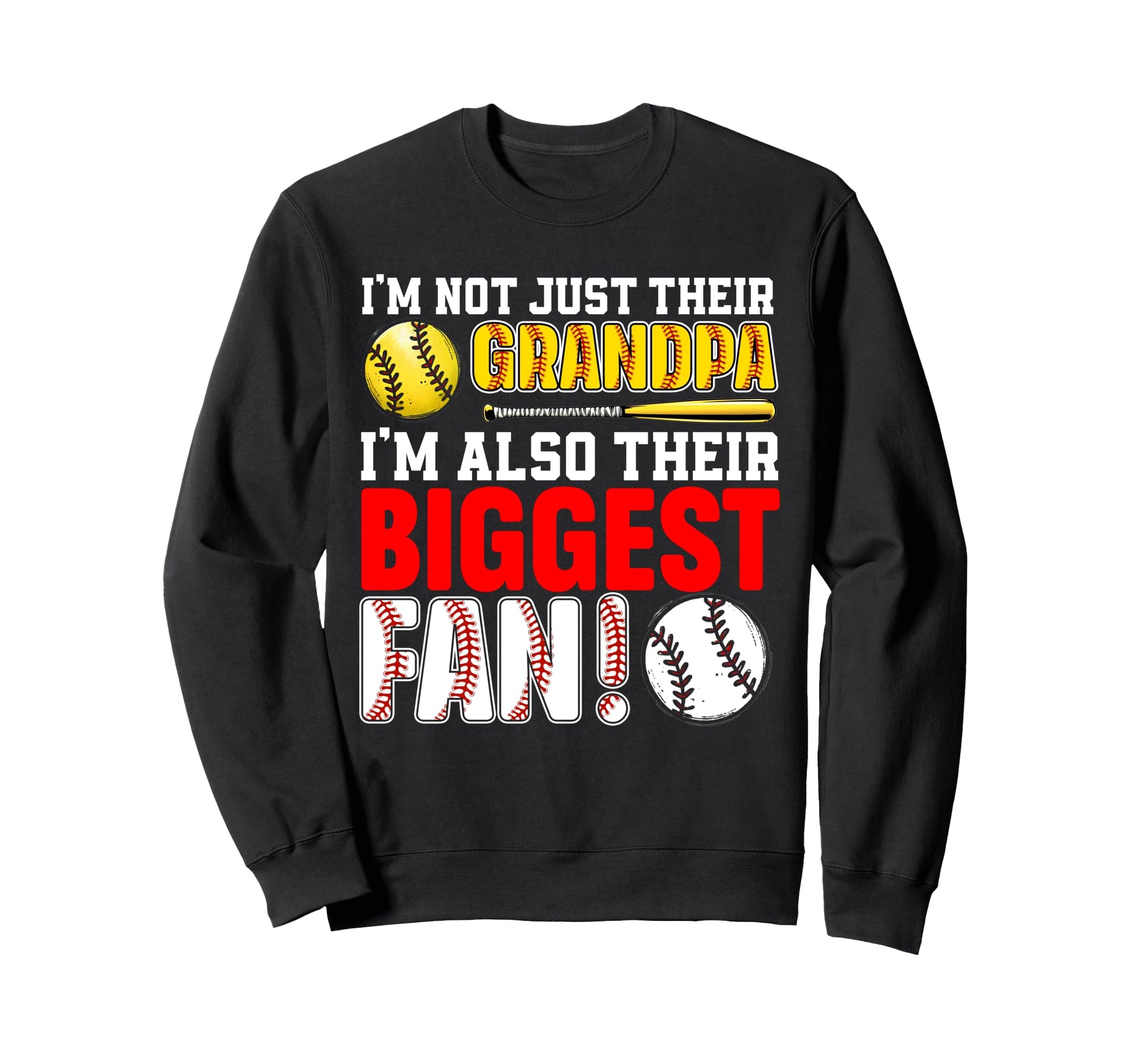 Their Biggest Fan Baseball Softball Sweatshirt - Unique Graphic for Adults - T-Shirt, Sweatshirt, Hoodie