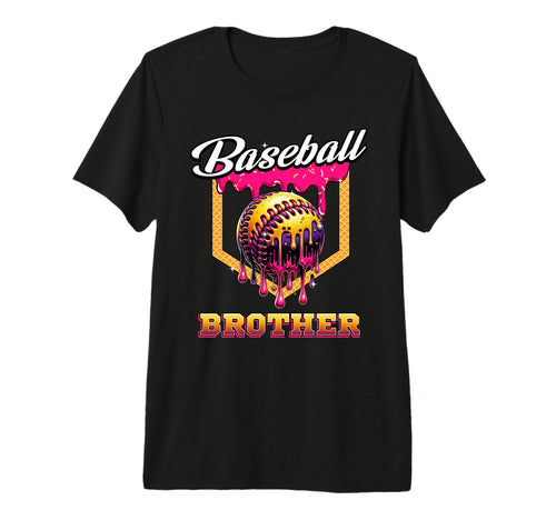 Baseball Brother Ice Cream Drip Home T-Shirt - Unique Graphic for Adults - T-Shirt, Sweatshirt, Hoodie