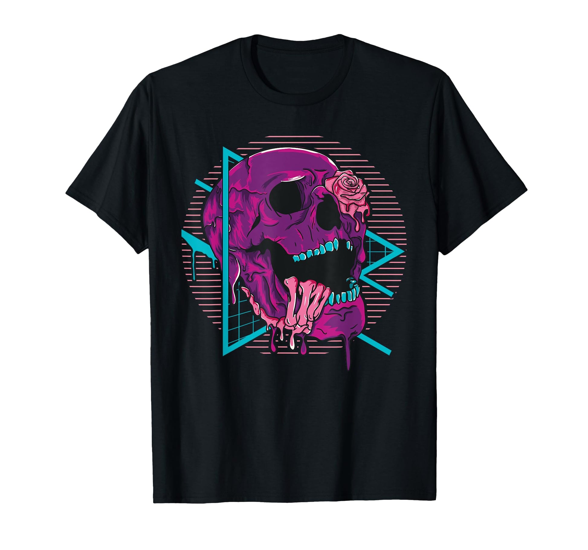 Vaporwave Aesthetic Skull Vaporwave T-Shirt - Aesthetic Graphic for Adults - T-Shirt, Sweatshirt, Hoodie