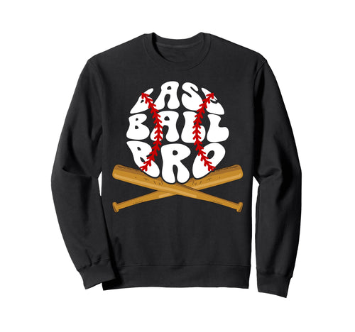 Baseball Bro Groovy Baseball Brother Sweatshirt - Graphic Print Unisex - T-Shirt, Sweatshirt, Hoodie