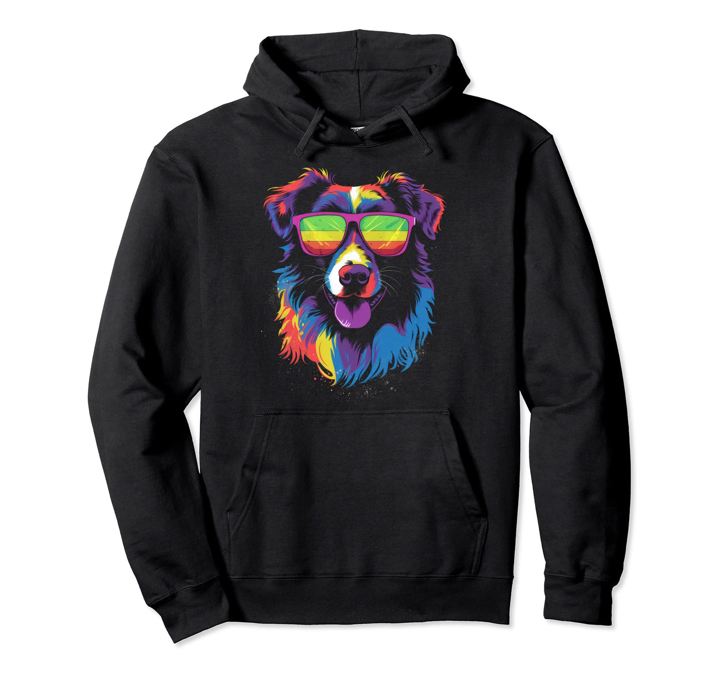 Australian Shepherd Aussie Rainbow Hoodie - Streetwear Style Men Women - T-Shirt, Sweatshirt, Hoodie