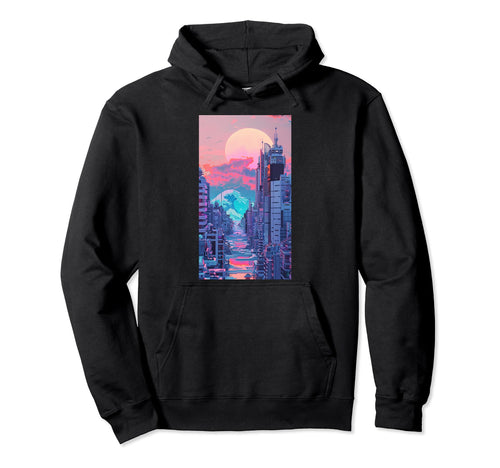 Vaporwave Aesthetic Cyberpunk Hoodie - Minimalist Print Men Women - T-Shirt, Sweatshirt, Hoodie