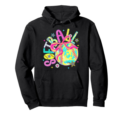 Softball Coquette Bow Game Day Vibes Hoodie - Unique Graphic Men Women - T-Shirt, Sweatshirt, Hoodie