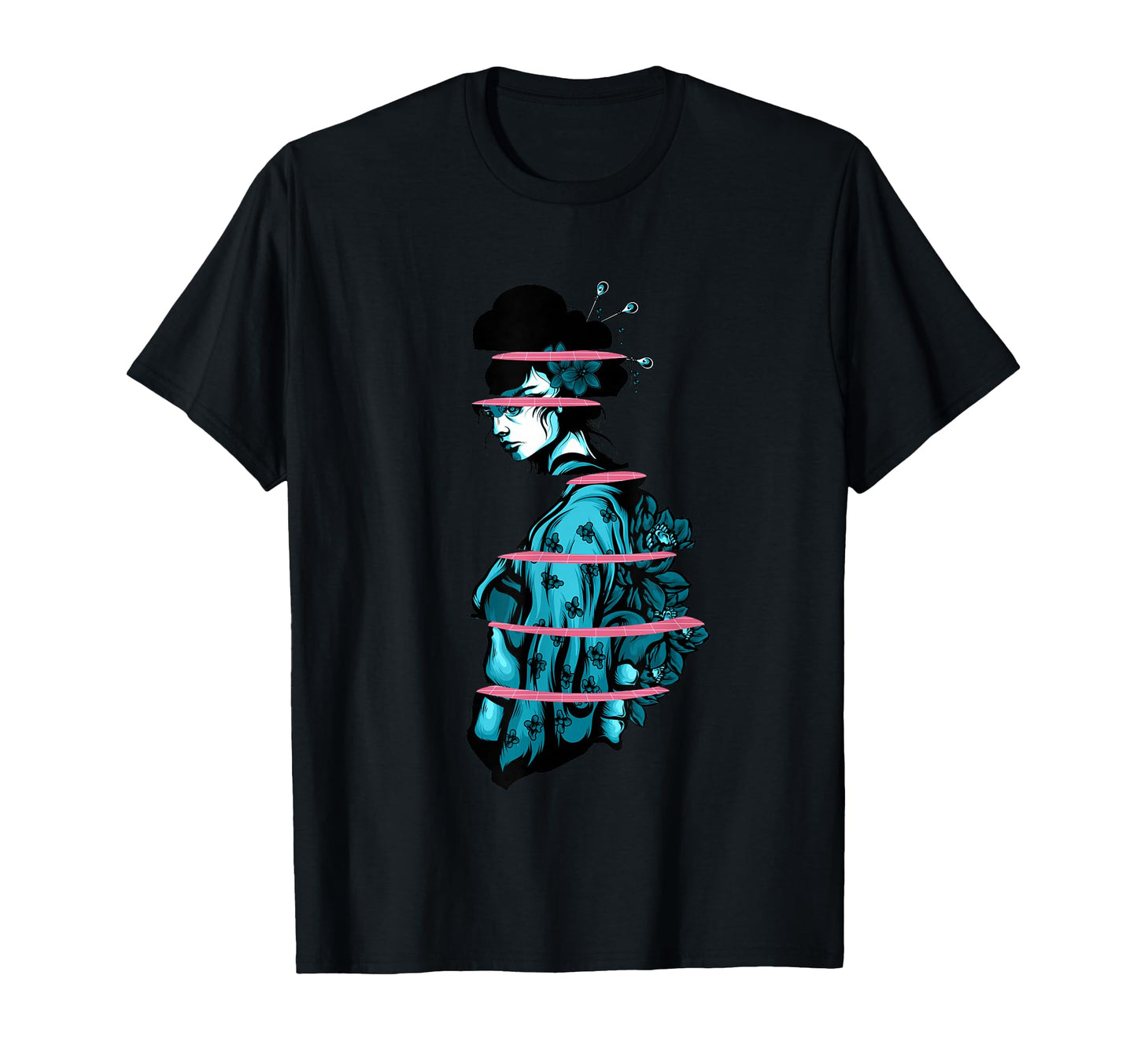Geisha Japanese Tradition Vaporwave T-Shirt - Graphic Print Unisex - T-Shirt, Sweatshirt, Hoodie