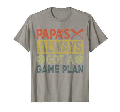Grandpa Baseball Papas Always Got Game T-Shirt - Trendy Graphic for Adults - T-Shirt, Sweatshirt, Hoodie