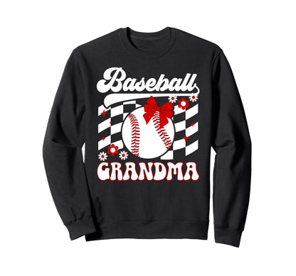 Groovy Baseball Grandma Baseball Sweatshirt - Fun Novelty Design Unisex - T-Shirt, Sweatshirt, Hoodie