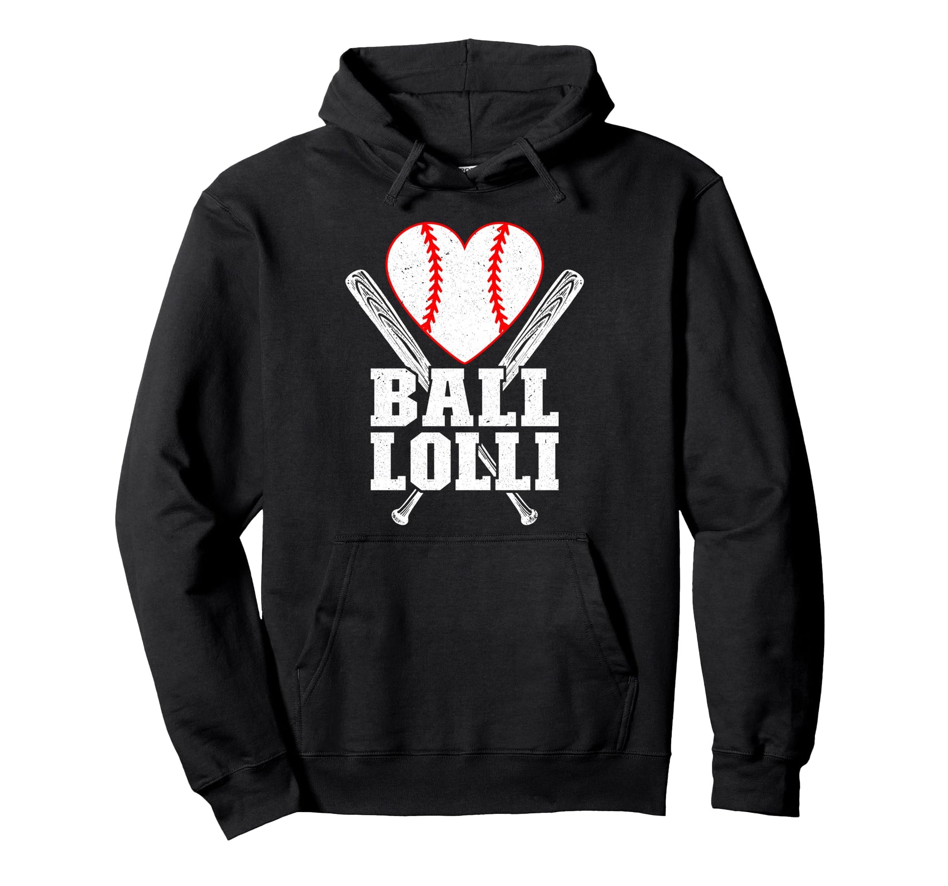 Ball Lolli Baseball Lolli Baseball Hoodie - Fun Novelty Design for Adults - T-Shirt, Sweatshirt, Hoodie