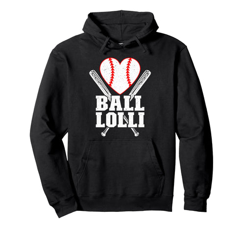 Ball Lolli Baseball Lolli Baseball Hoodie - Fun Novelty Design for Adults - T-Shirt, Sweatshirt, Hoodie