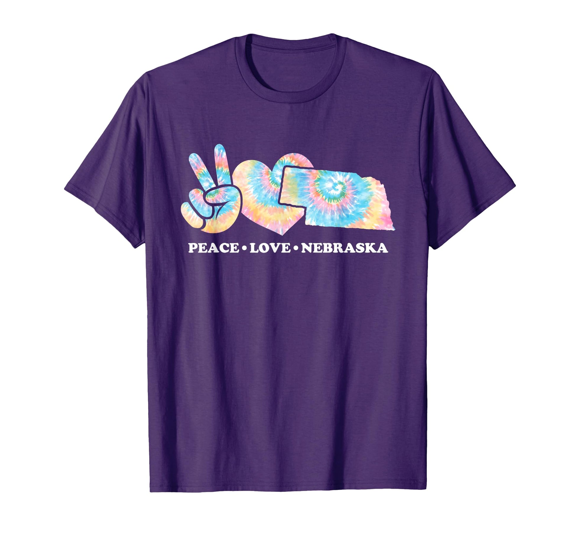 Tie Dye Nebraska Hippie Gift Co Hoodie - Casual Everyday Wear for Adults - T-Shirt, Sweatshirt, Hoodie