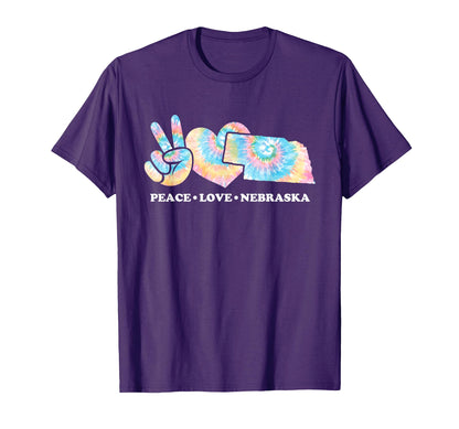 Tie Dye Nebraska Hippie Gift Co Hoodie - Casual Everyday Wear for Adults - T-Shirt, Sweatshirt, Hoodie