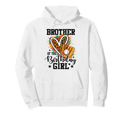 Brother Birthday Baseball Colorful Matching Hoodie - Trendy Graphic Unisex - T-Shirt, Sweatshirt, Hoodie