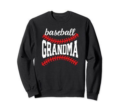 Baseball Grandma Game Day Baseball Sweatshirt - Trendy Graphic Unisex - T-Shirt, Sweatshirt, Hoodie
