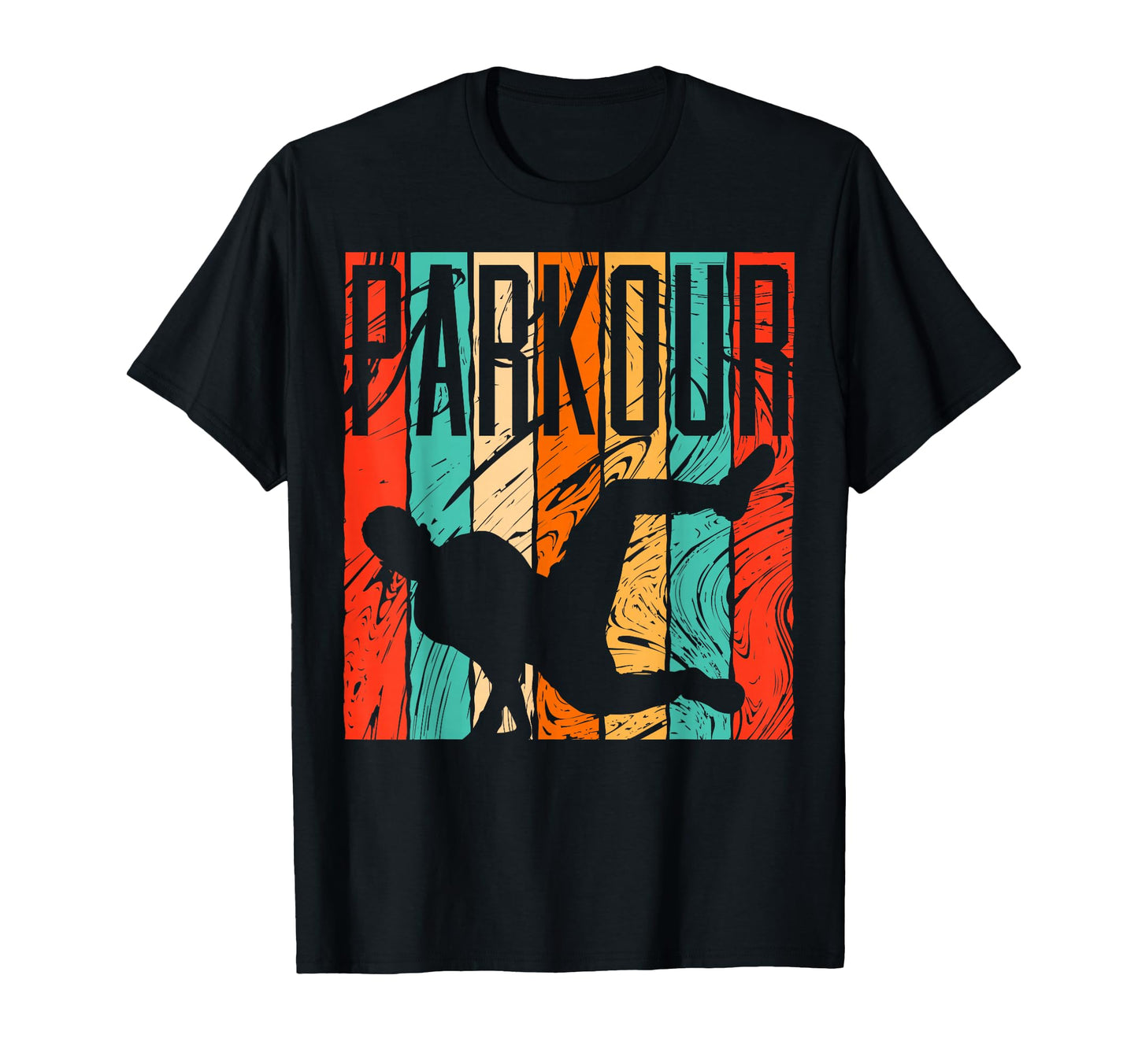 Parkour Striped Athlete Freerun T-Shirt - Custom Art Print Unisex - T-Shirt, Sweatshirt, Hoodie