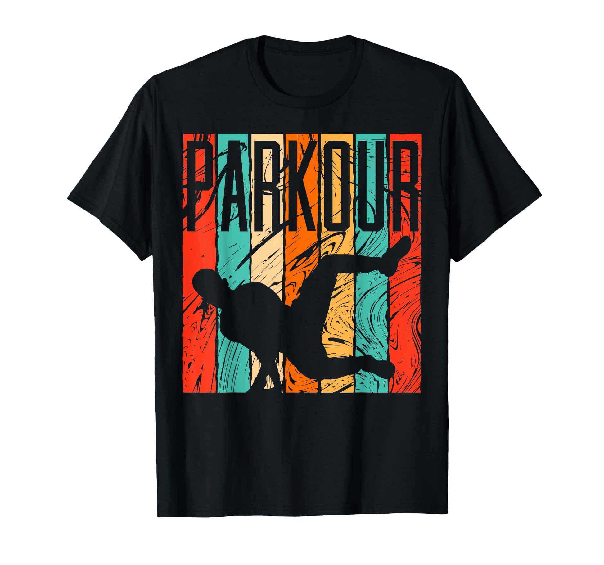 Parkour Striped Athlete Freerun T-Shirt - Custom Art Print Unisex - T-Shirt, Sweatshirt, Hoodie