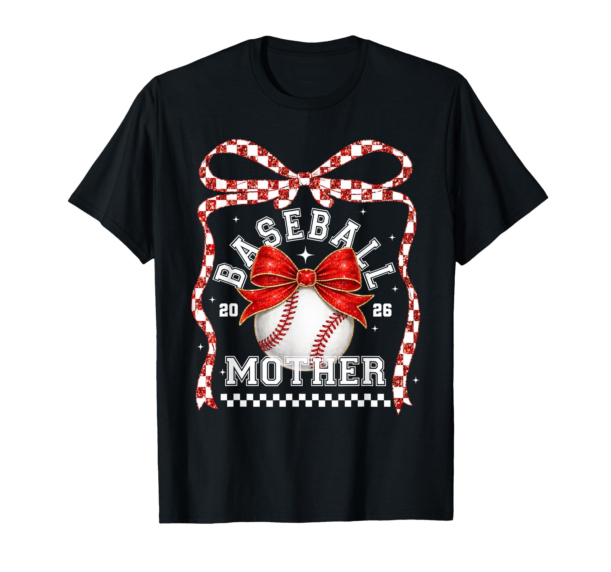 Baseball Mother Coquette Bow Game Day T-Shirt - Custom Art Print Men Women - T-Shirt, Sweatshirt, Hoodie