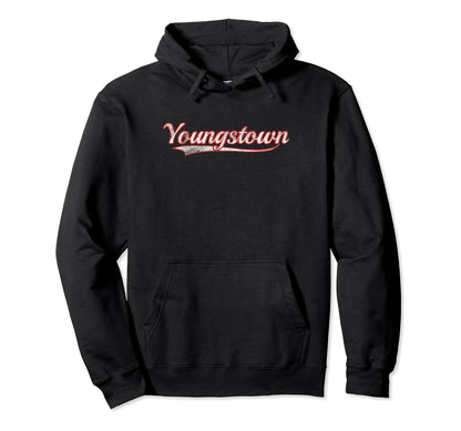 Youngstown Varsity Distressed Throwback Hoodie - Trendy Graphic for Adults - T-Shirt, Sweatshirt, Hoodie
