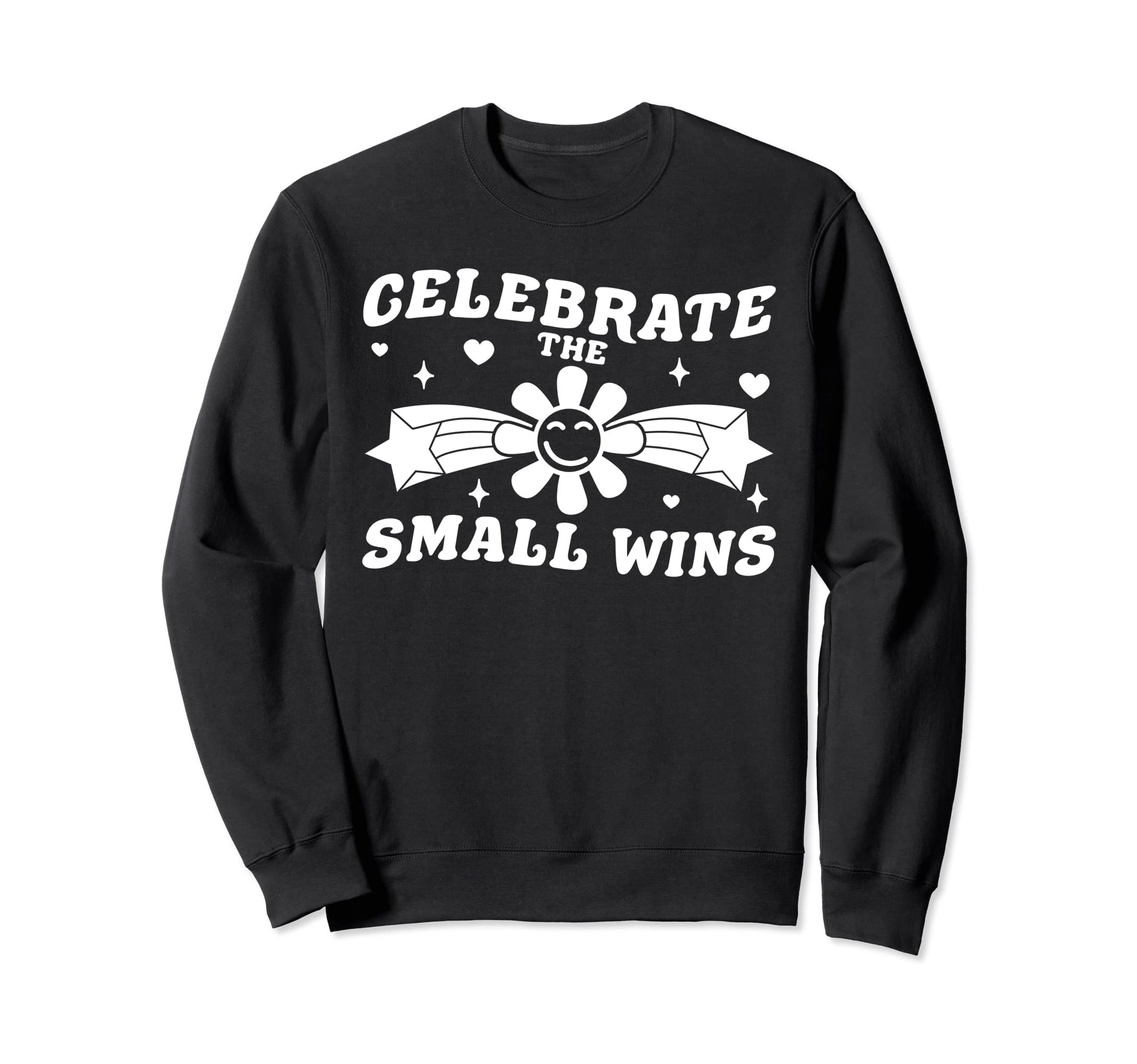 Celebrate Small Wins Boho Hippie Groovy Sweatshirt - Unique Graphic Unisex - T-Shirt, Sweatshirt, Hoodie