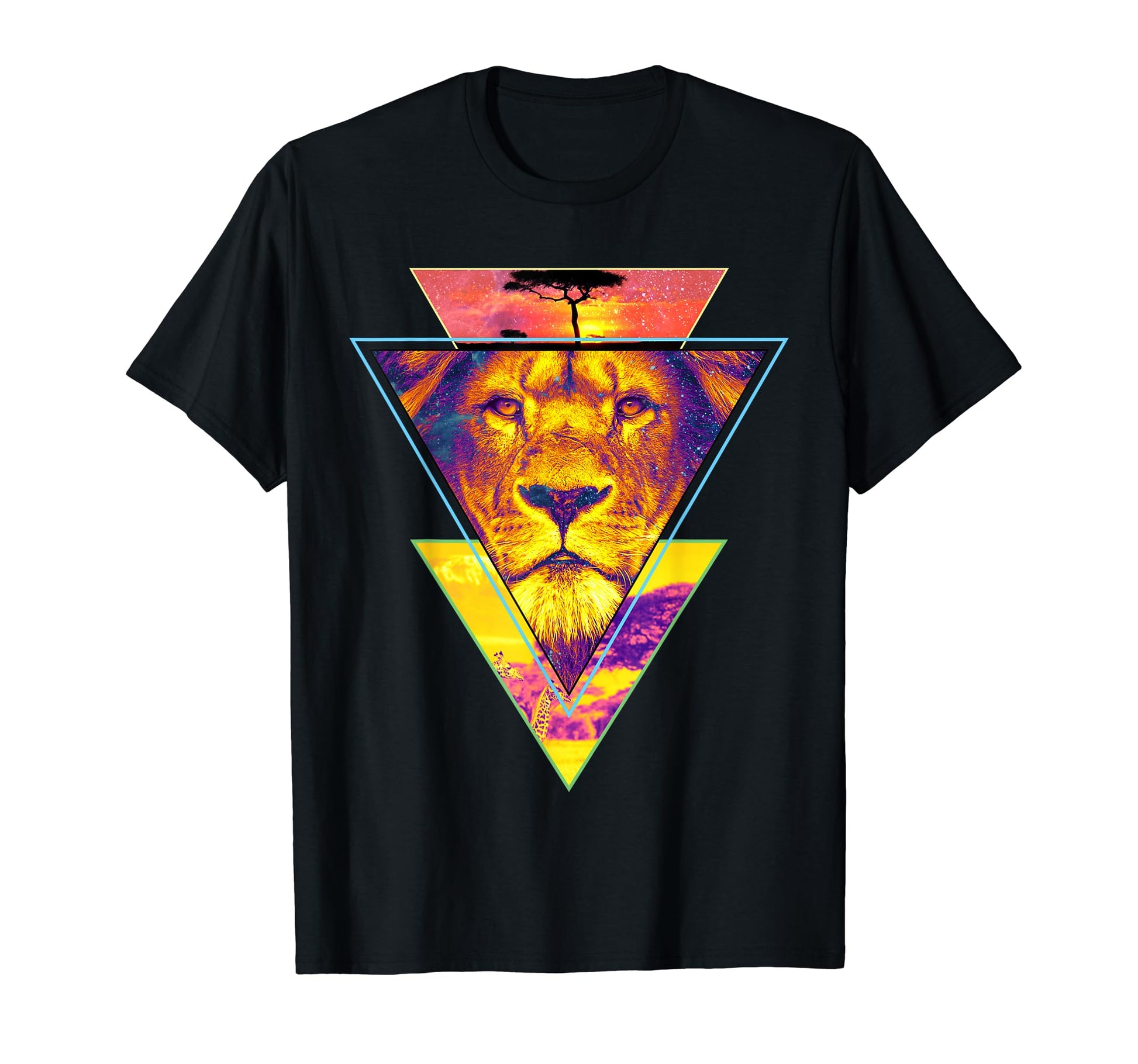 Vaporwave Lion King Jungle T-Shirt - Casual Everyday Wear for Adults - T-Shirt, Sweatshirt, Hoodie