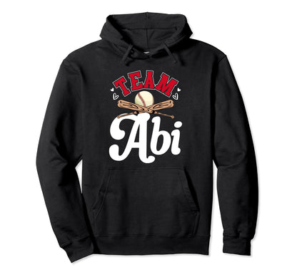 Team Abi Mothers Day Baseball Hoodie - Aesthetic Graphic for Adults - T-Shirt, Sweatshirt, Hoodie