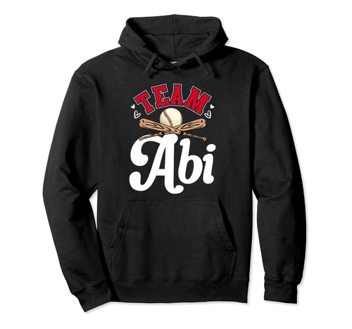 Team Abi Mothers Day Baseball Hoodie - Aesthetic Graphic for Adults - T-Shirt, Sweatshirt, Hoodie