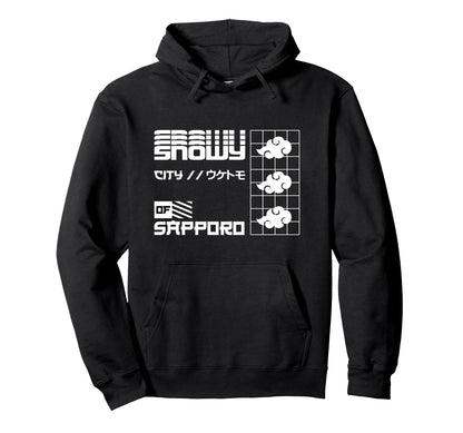 Sapporo Snowy City Japan Anime Hoodie - Casual Everyday Wear Men Women - T-Shirt, Sweatshirt, Hoodie