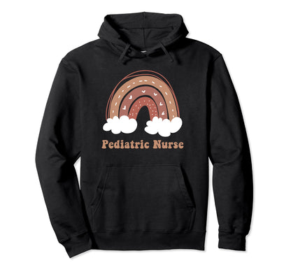 Pediatric Nurse Nursing Rn Groovy And Boho Hoodie - Trendy Graphic Unisex - T-Shirt, Sweatshirt, Hoodie
