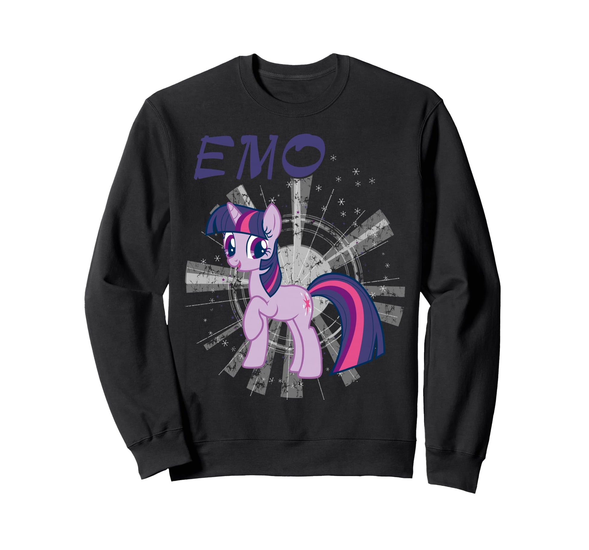 Emo Rainbow Dash Fluttershy Rarity Art Sweatshirt - Graphic Print Men Women - T-Shirt, Sweatshirt, Hoodie