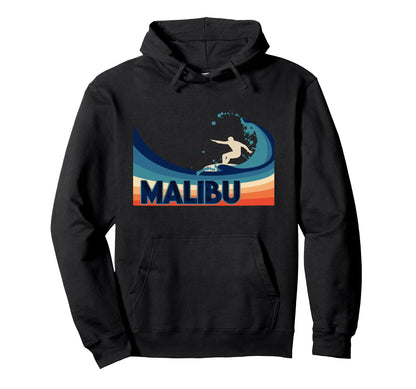 Malibu California Surf Travel Souvenir Hoodie - Streetwear Style Unisex - T-Shirt, Sweatshirt, Hoodie