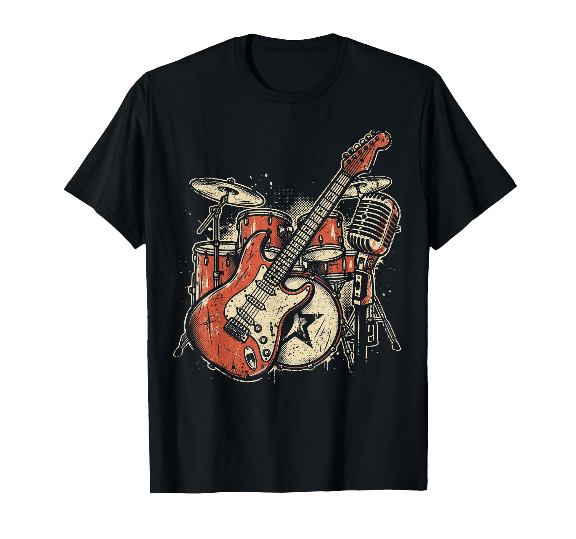 Rock Band Instruments Rock And Roll T-Shirt - Graphic Print Unisex - T-Shirt, Sweatshirt, Hoodie