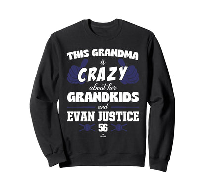 Grandma Crazy Evan Justice Colorado Sweatshirt - Unique Graphic for Adults - T-Shirt, Sweatshirt, Hoodie