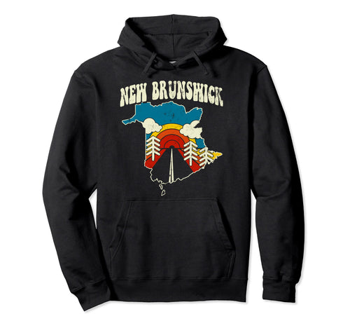 New Brunswick Province Rainbow Canada Hoodie - Novelty Apparel for Adults - T-Shirt, Sweatshirt, Hoodie