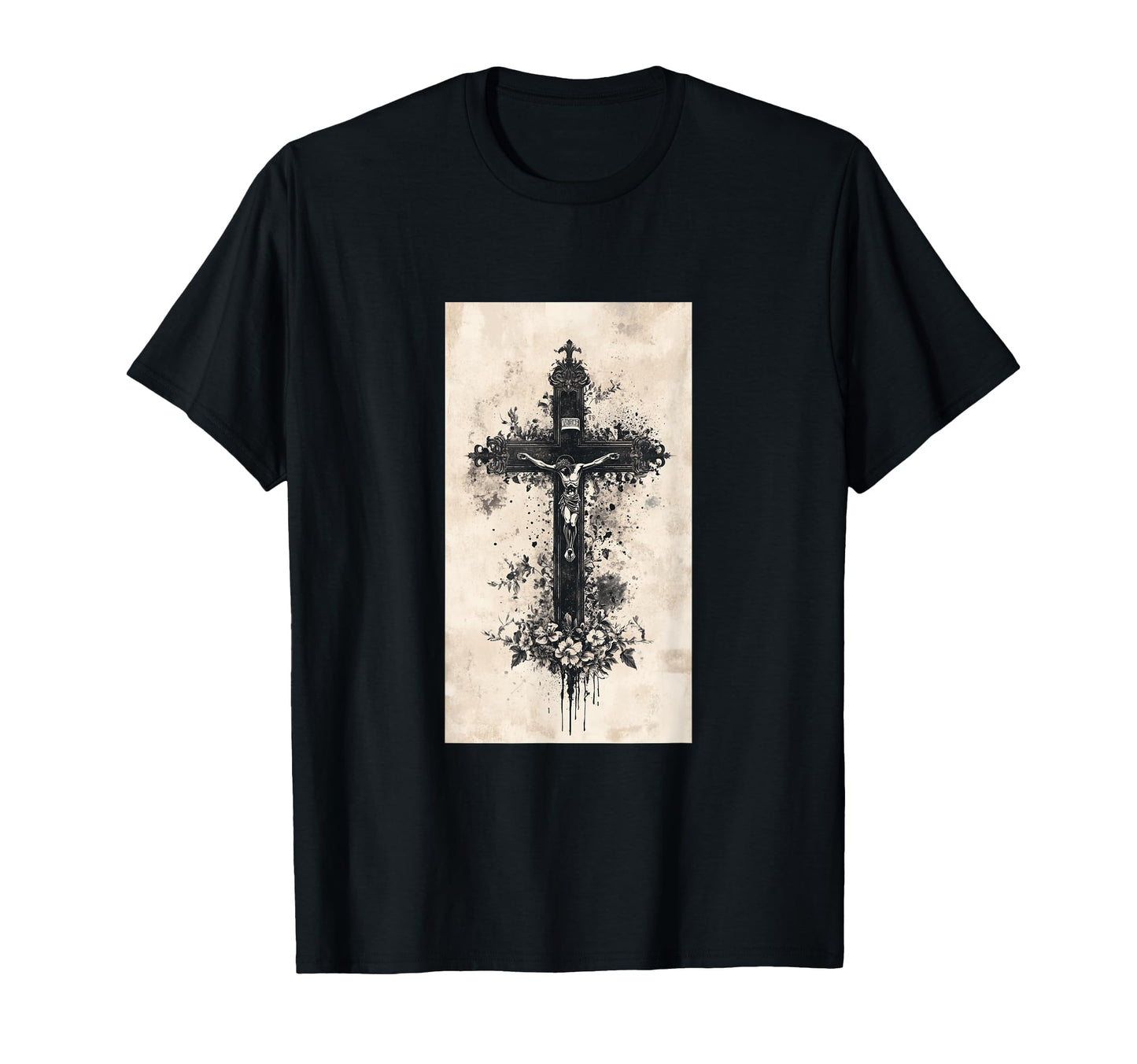 Gothic Cross Grunge Aesthetic Y2K Goth T-Shirt - Graphic Print Men Women - T-Shirt, Sweatshirt, Hoodie