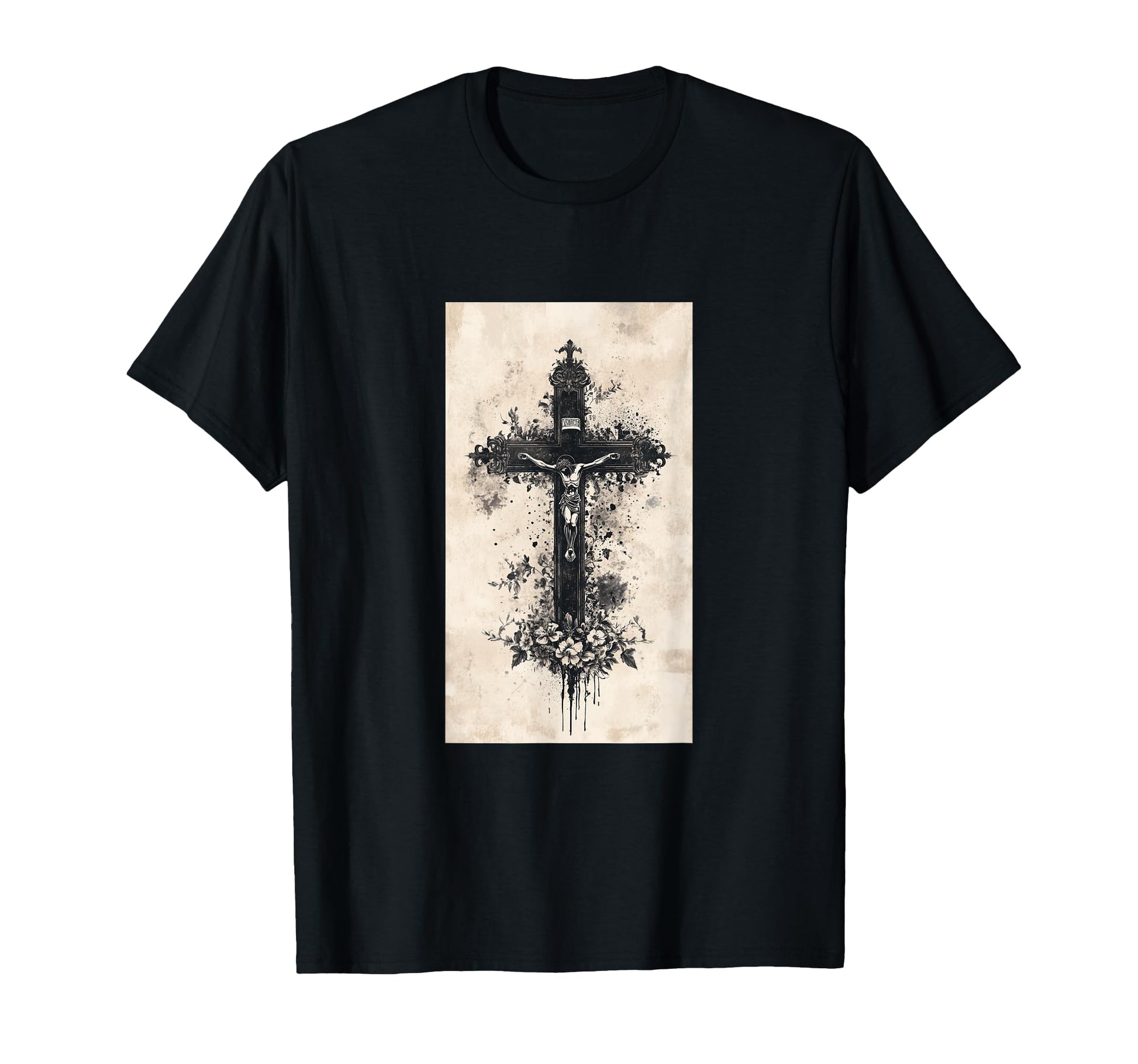 Gothic Cross Grunge Aesthetic Y2K Goth T-Shirt - Graphic Print Men Women - T-Shirt, Sweatshirt, Hoodie