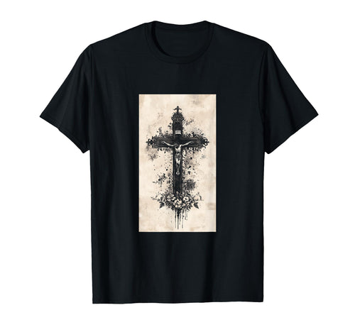 Gothic Cross Grunge Aesthetic Y2K Goth T-Shirt - Graphic Print Men Women - T-Shirt, Sweatshirt, Hoodie