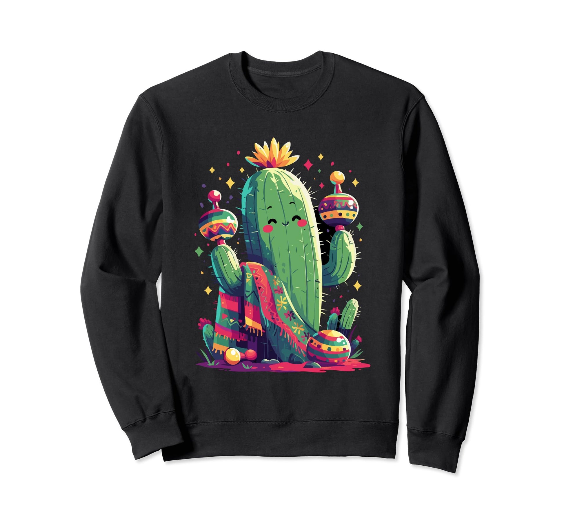 Cactus Serape Succulent Plant Cacti Sweatshirt - Trendy Graphic for Adults - T-Shirt, Sweatshirt, Hoodie