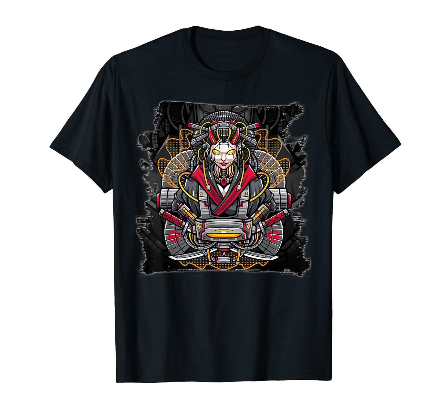Japanese Geisha Cyberpunk Samurai T-Shirt - Fun Novelty Design Men Women - T-Shirt, Sweatshirt, Hoodie