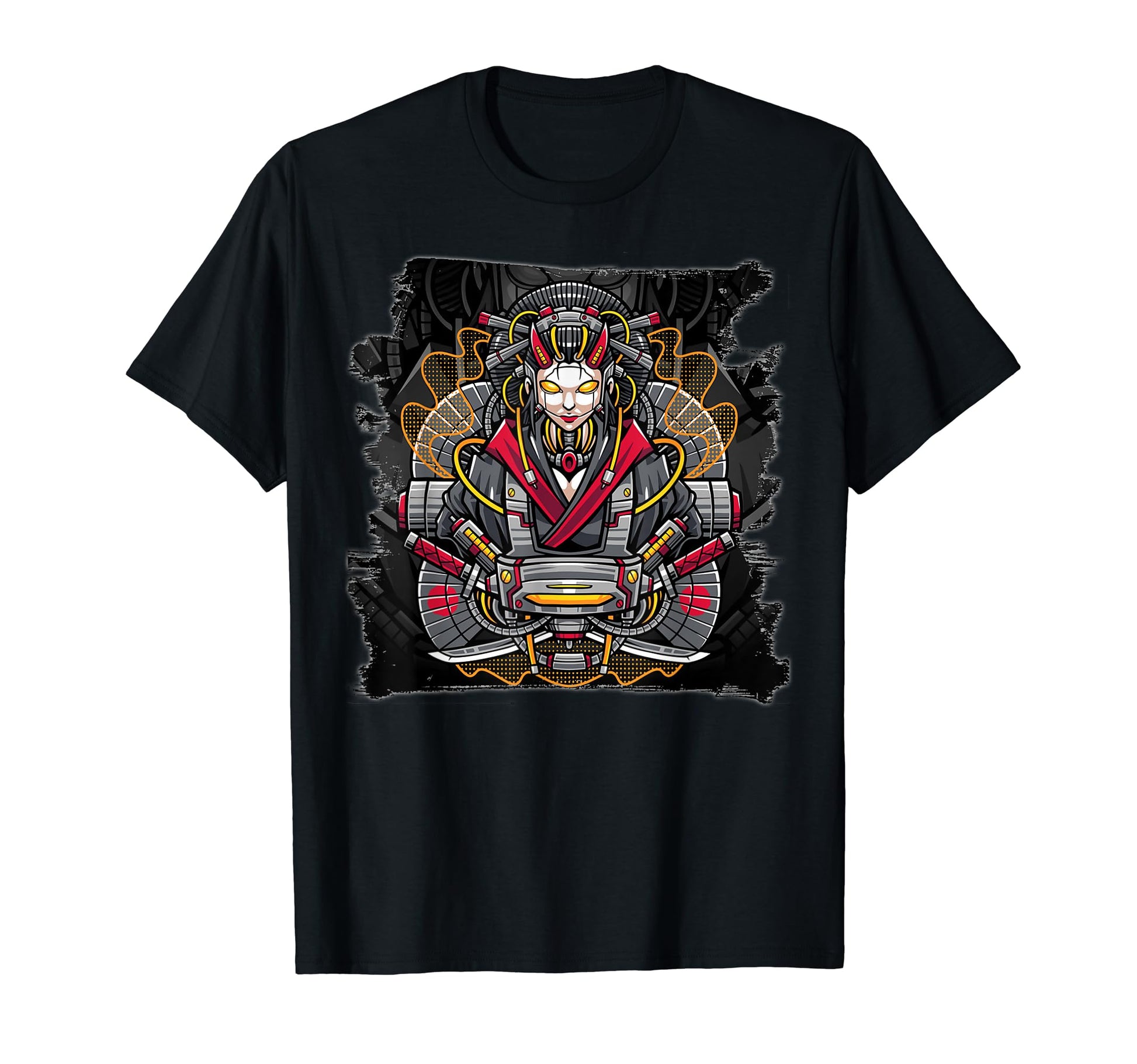 Japanese Geisha Cyberpunk Samurai T-Shirt - Fun Novelty Design Men Women - T-Shirt, Sweatshirt, Hoodie