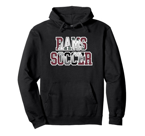Rams Soccer Mom Game Day Mascot Maroon Ram Hoodie - Trendy Graphic Unisex - T-Shirt, Sweatshirt, Hoodie